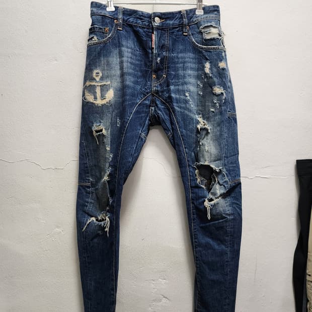 Dsquared2 디스퀘어드 앵커 데미지 청바지