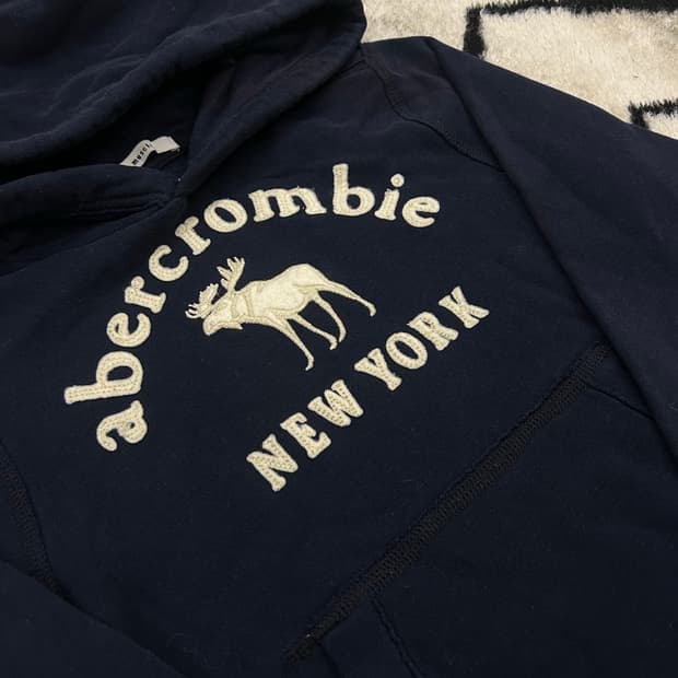 [실측XS]아베크롬비 스펠아웃 후드/네이비/기모
