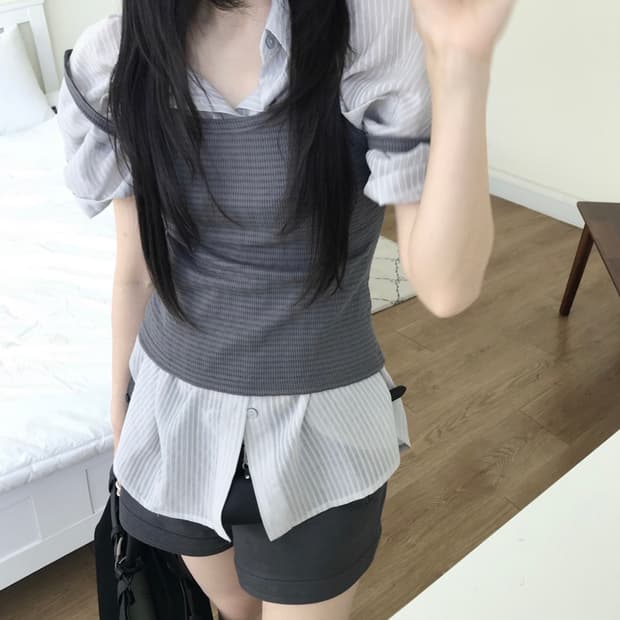 hereb4 블라우스 나시 세트