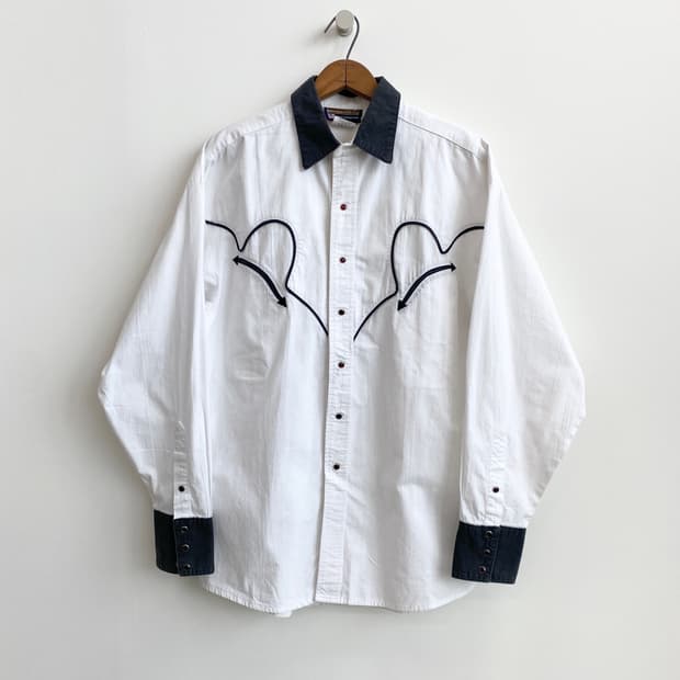 8-90's Panhandle 슬림 웨스턴 셔츠