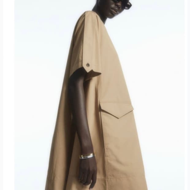 Cos A라인 유틸리티 미니 드레스 코스 원피스