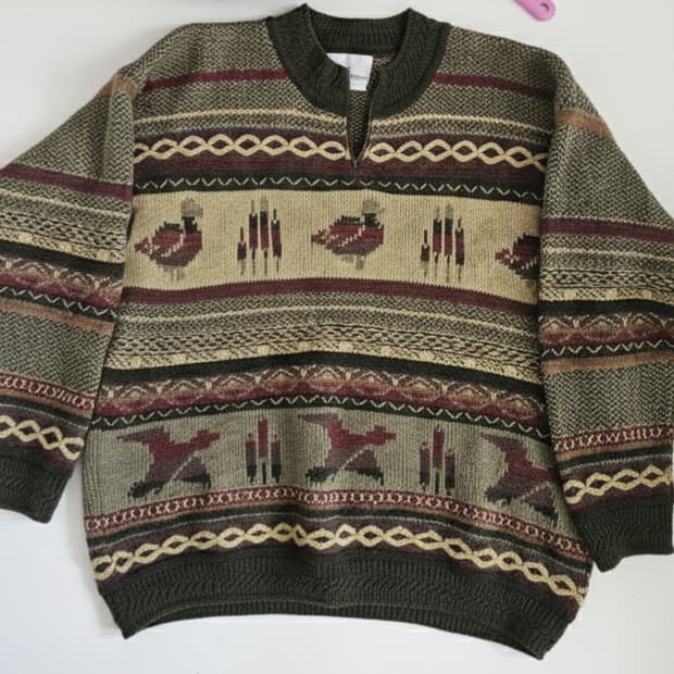 뉴질랜드 빈티지 스노위피크 빈티지 울 니트/snowy peak