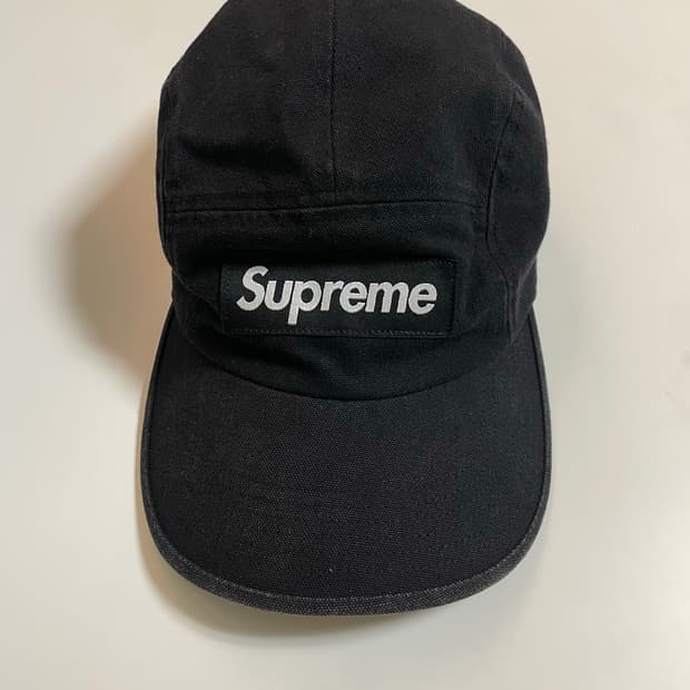 슈프림 워시드 치노 트윌 캠프캡 블랙 - 24SS
