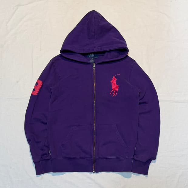 폴로 랄프로렌 빅포니 후드집업 퍼플