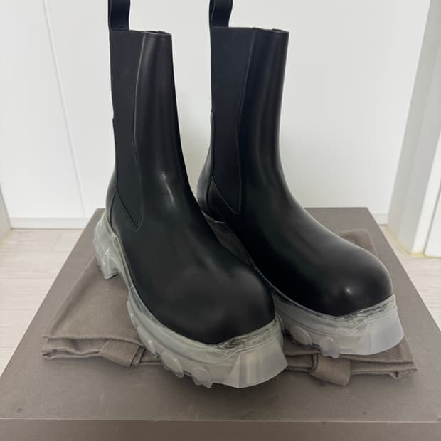 릭오웬스 보조트렉터 부츠 클리어솔 42size