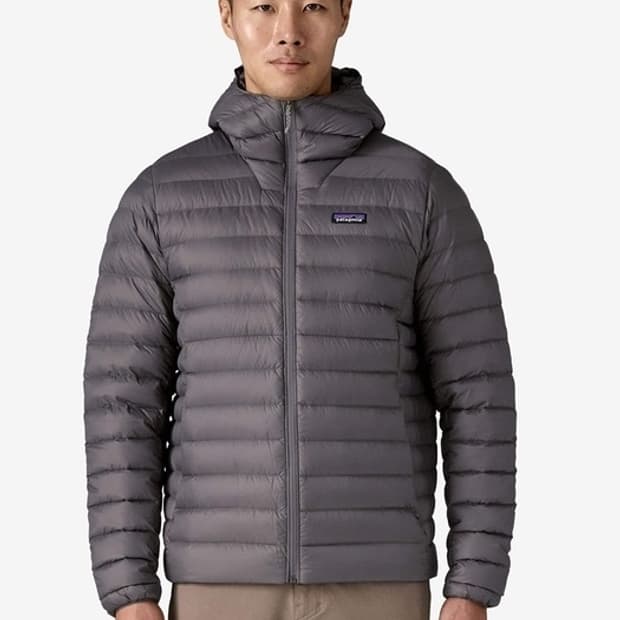 파타고니아 다운스웨터 후디 포지그레이 라지