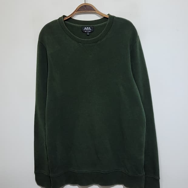 (L) 아페세 기모 맨투맨 무지 APC 스웨트 티셔츠 