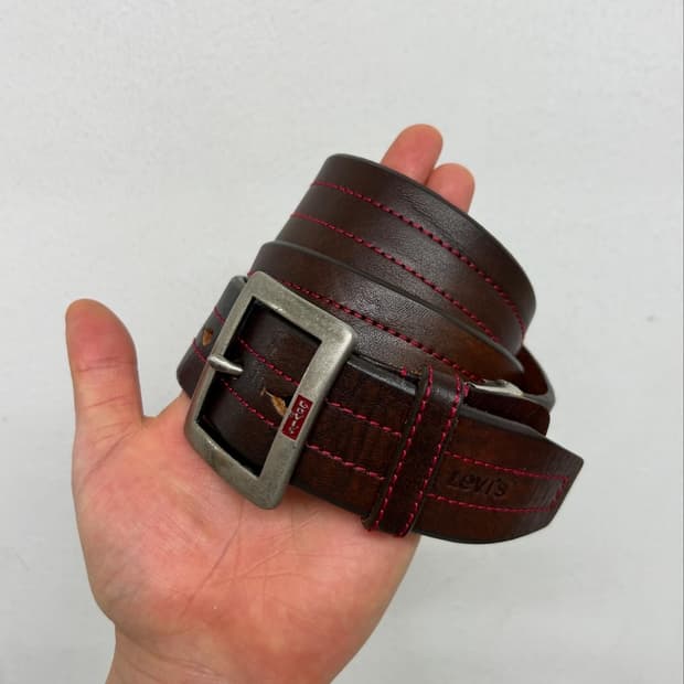 리바이스 브라운 레더 벨트