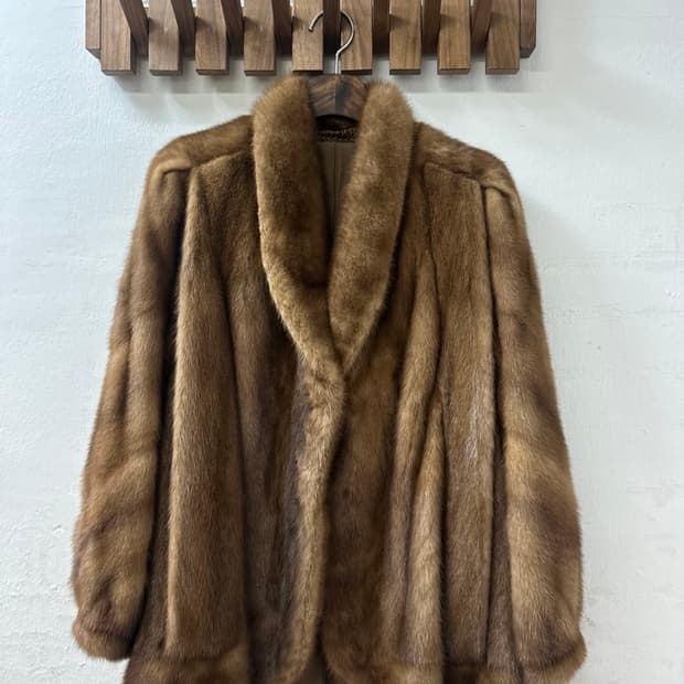 Real Mink 100% 리얼 밍크 풀스킨 밍크 코트