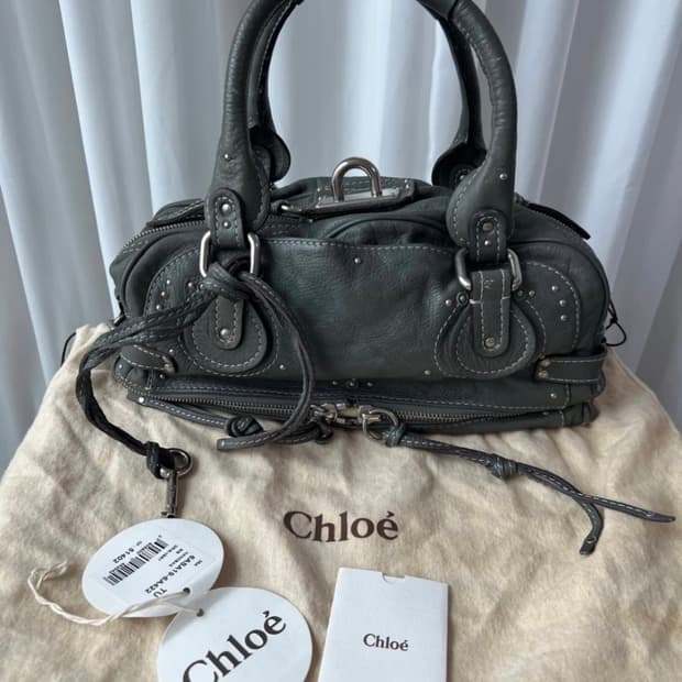 Chloe 빈티지 패딩턴백 (그레이)