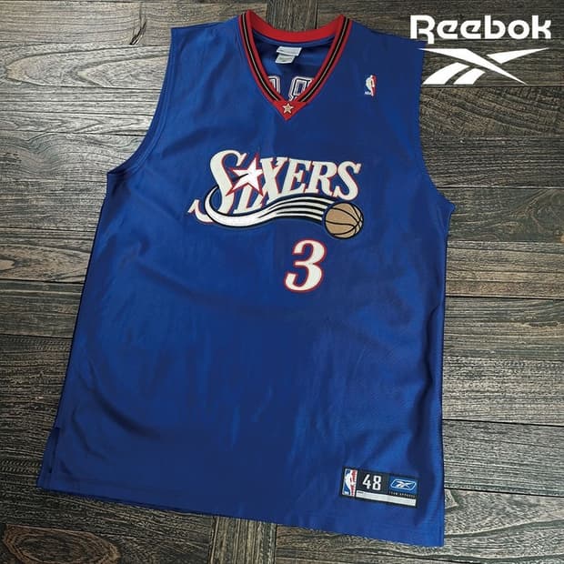 [리복 NBA] 00s 어센틱 세븐티식서스 아이버슨 농구져지 M20442