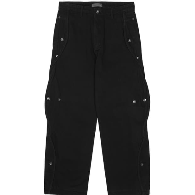 산산기어 코튼 웨이브 팬츠 블랙 1사이즈