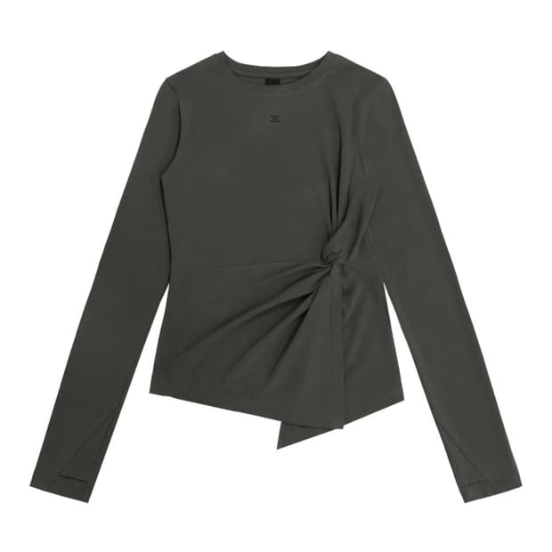 Twist Detail Long Sleeve [ Charcoal ]
