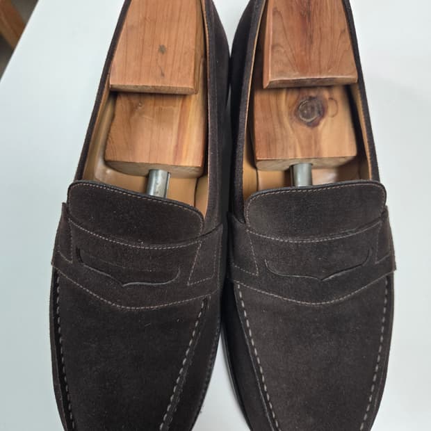 JM Weston 180 다크브라운 스웨이드 로퍼 280