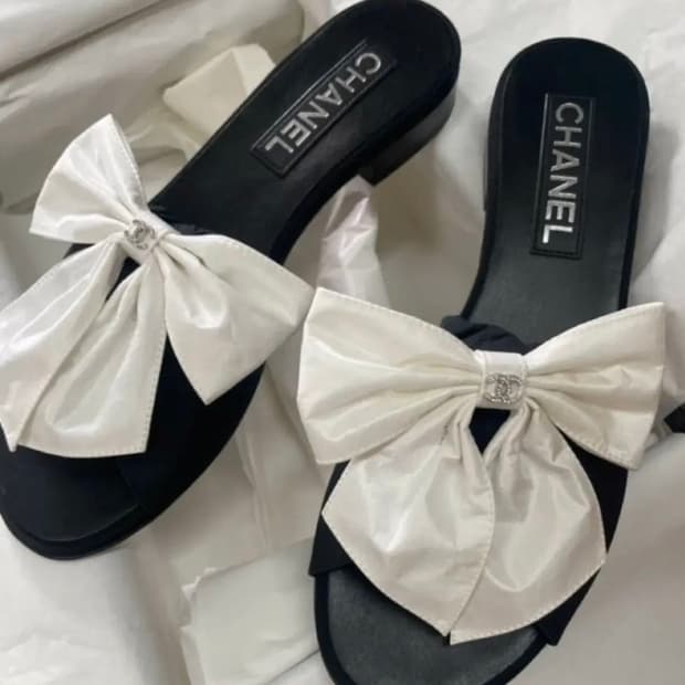 샤넬 리본 슬리퍼 블랙 38.5