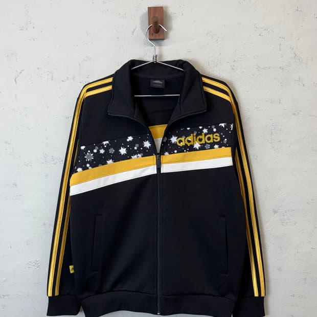 아디다스 빈티지 스타 검금 트랙탑 져지