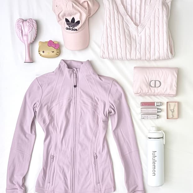 💕🌸🪽룰루레몬&아디다스 핑크 필라테스 프린세스 세트 디파인 집업