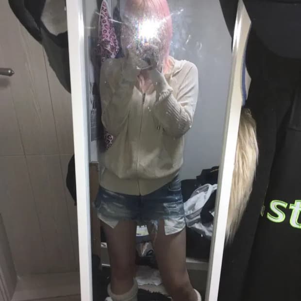 빈티지 코디세트 데님 숏팬츠