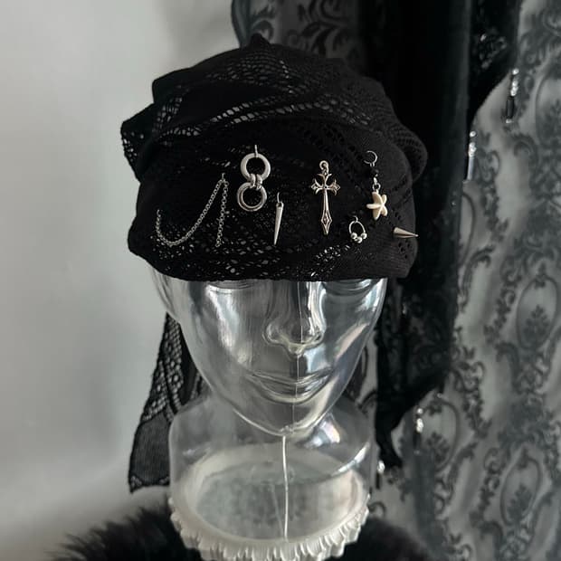 메이드 커스텀 시스루 듀렉 헤어두건 반다나 