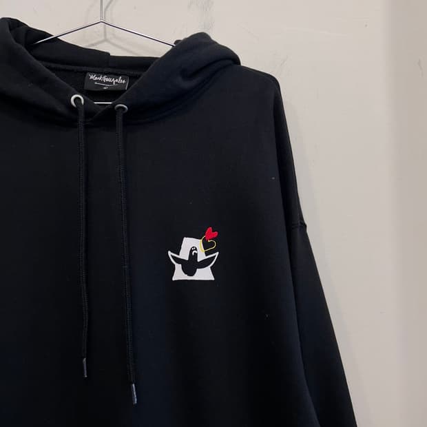 마크곤잘레스 백프린팅 로고 헤비코튼 오버핏 후드티
