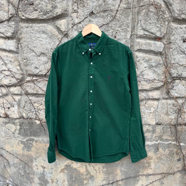 폴로 랄프로렌 빈티지 슬림핏 코튼 셔츠 그린 L