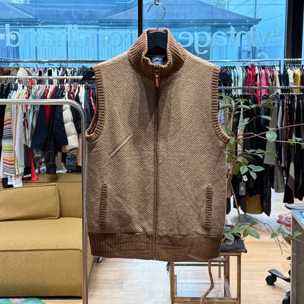 랄프 로렌 골프 브라운 울 베스트 자켓 