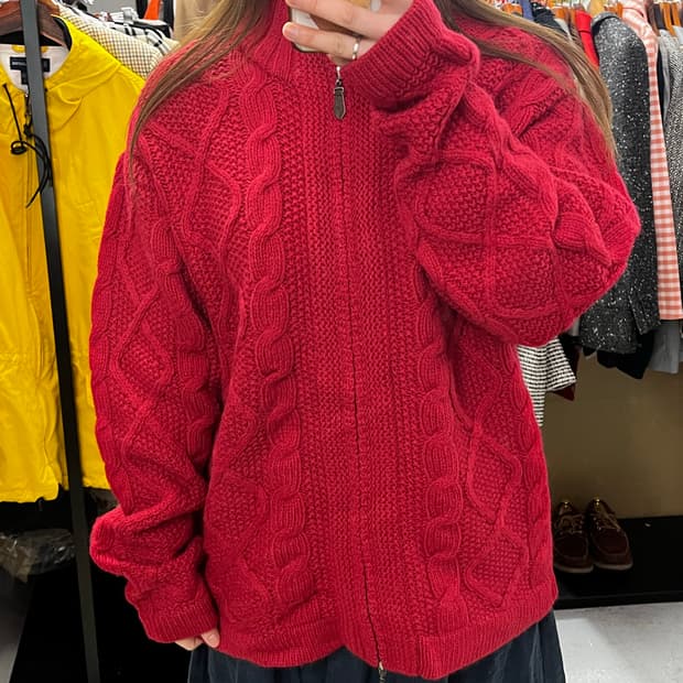 Mcgregor 맥그리거 울90%알파카10% 아란니트집업 L