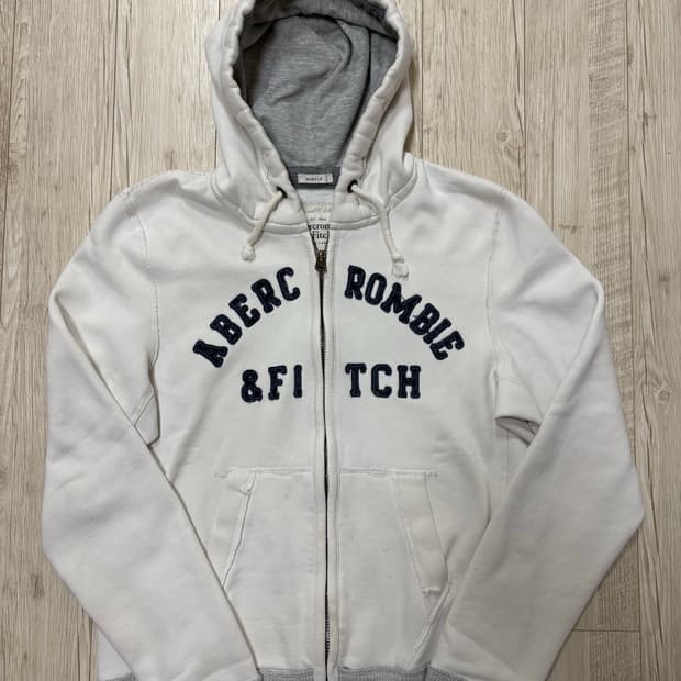 아베크롬비 후드집업 화이트 m