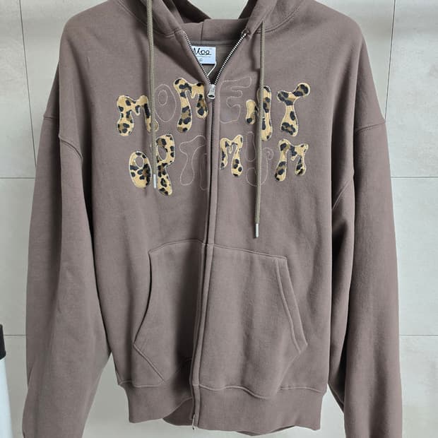 무던오디너리 호피 로고 후드 자켓 L