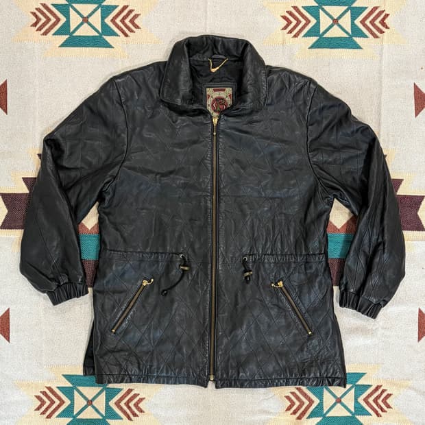 90s 코스모 펠레 올드 레더 카코트