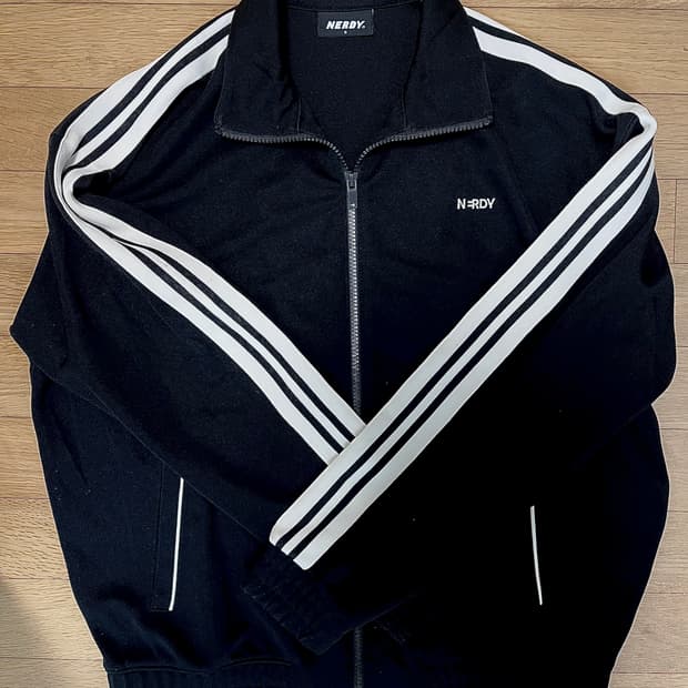 널디 블랙 트랙탑 져지 집업 (공용S)