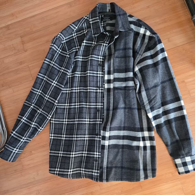 [XXS] 고샤루브친스키x버버리 체크셔츠 그레이