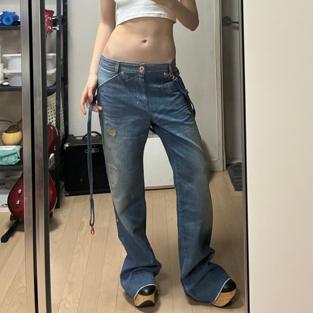 디젤 아카이브 로우라이즈 와이드팬츠