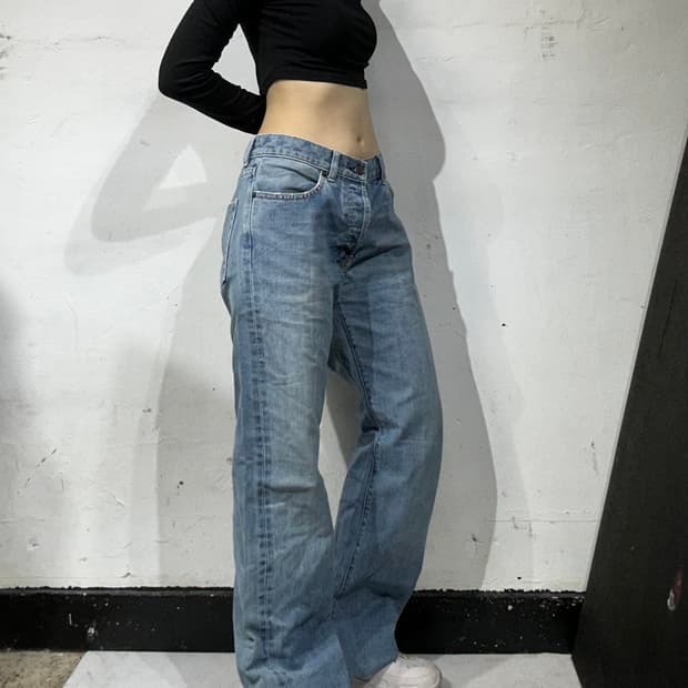 갭 부츠컷 와이드 연청 바지 데님 팬츠 