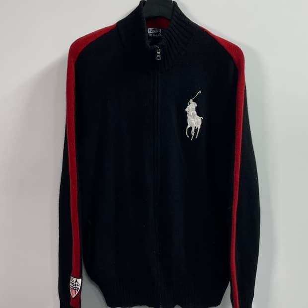 폴로 랄프로렌 빅포니 USA 투웨이 니트집업  (on.442)  