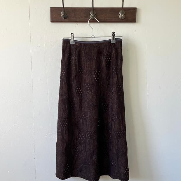 Nuvel.Ive 패턴 롱스커트