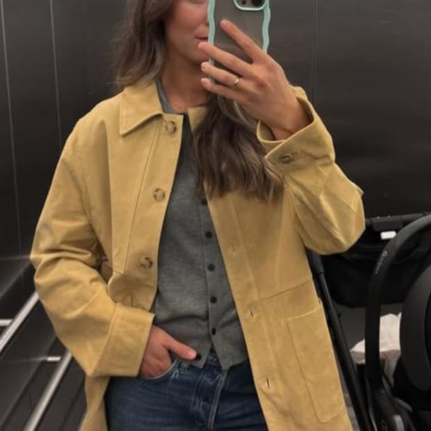 자라 스웨이드 가죽 재킷