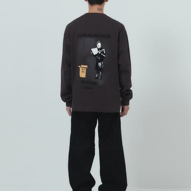 Juunj 준지 BRANDALISED PUNK 루즈핏 롱슬리브 - 와인