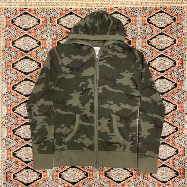 일본 퍼플앤옐로우 밀리터리 후드집업 여성M