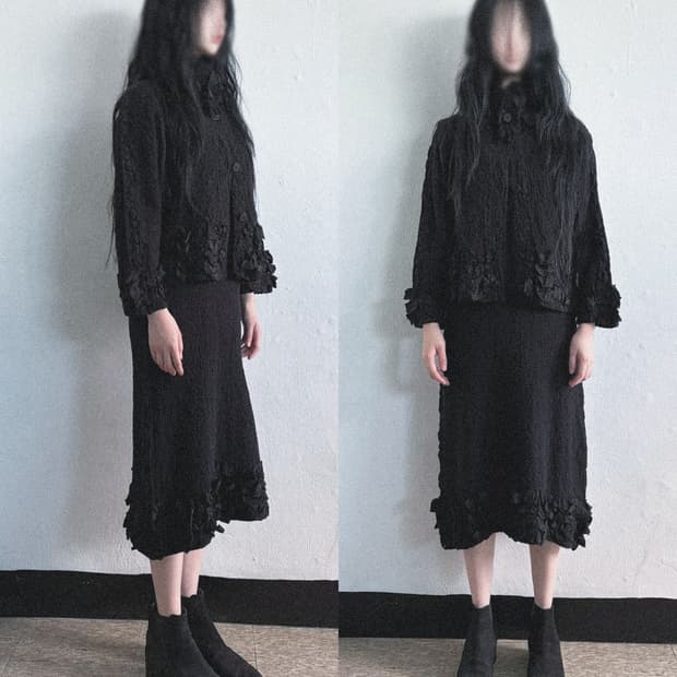 이세이미야케 me 콜리플라워 플리츠 자켓