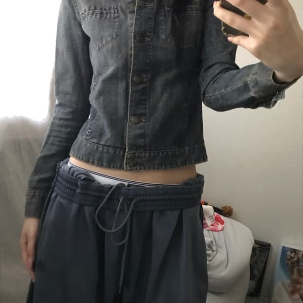 아르마니 슬림핏 데님자켓