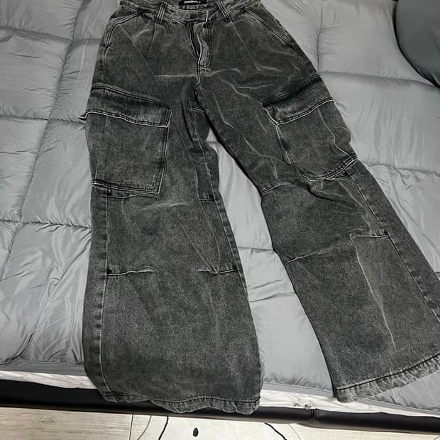 어반드레스 사이드 빅카고팬츠 블랙 s