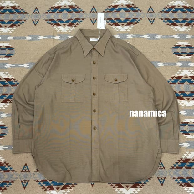 [L] 나나미카 유틸리티 파나마 셔츠 베이지 