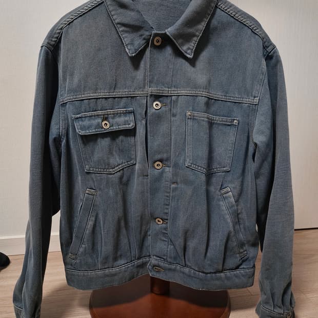 폴리테루 데님 트러커 자켓 (블루그레이)