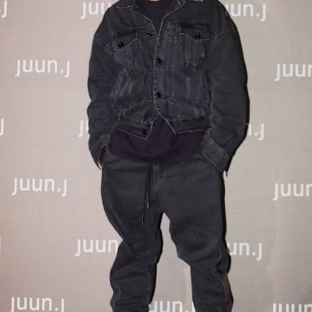 준지 / 유아인 흑청 조거 팬츠 / 46