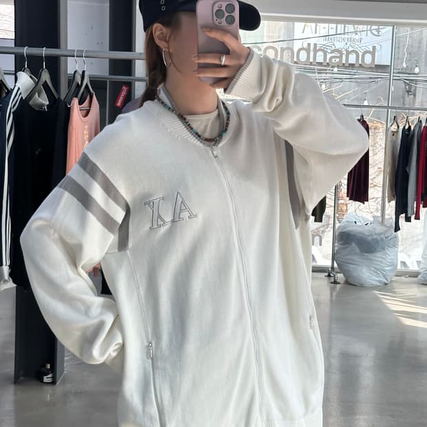 아르마니 익스체인지 AX로고 니트집업