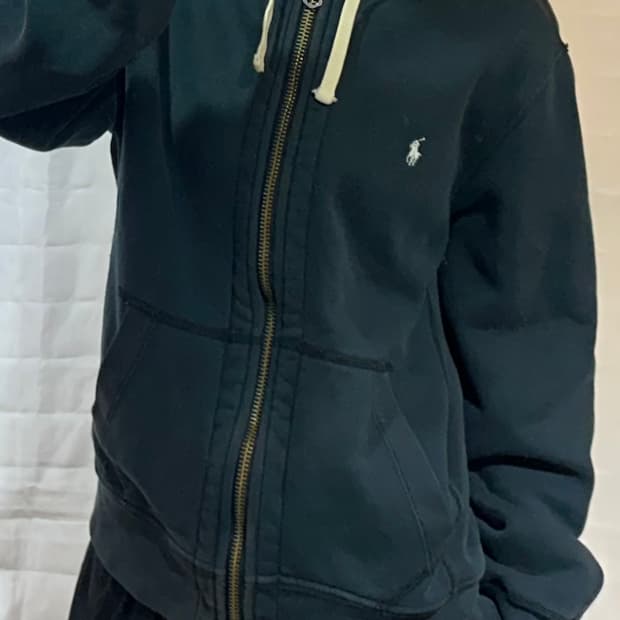 폴로랄프로렌 화이트 포니 네이비 후드집업