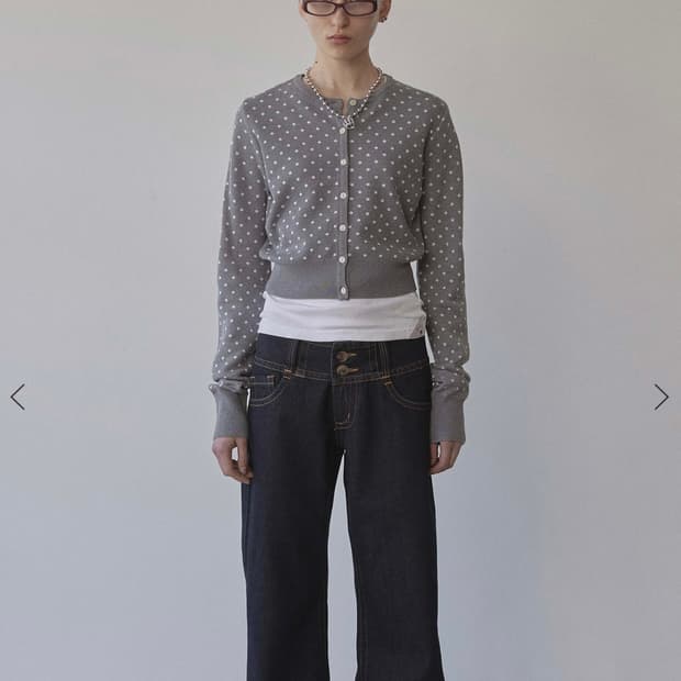 스컬프터 도트 가디건(m size)