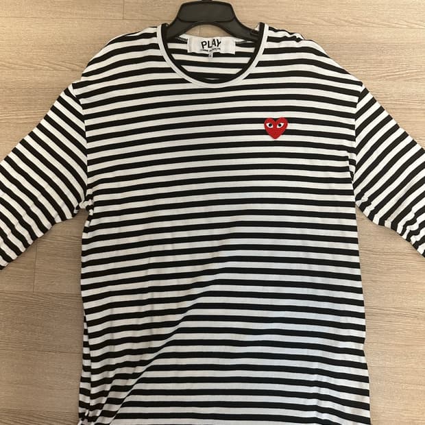 꼼데가르송 스트라이프 롱슬리브 티셔츠 XXL