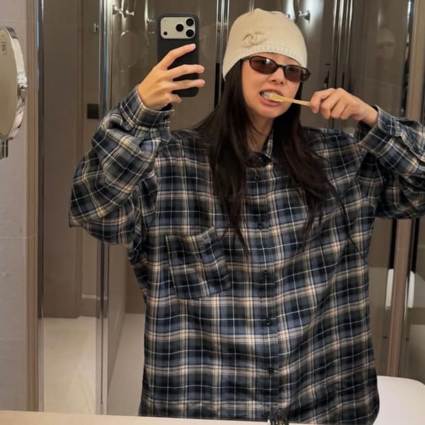 [M]이알엘 ERL 25fw BLUE PLAID 체크 셔츠